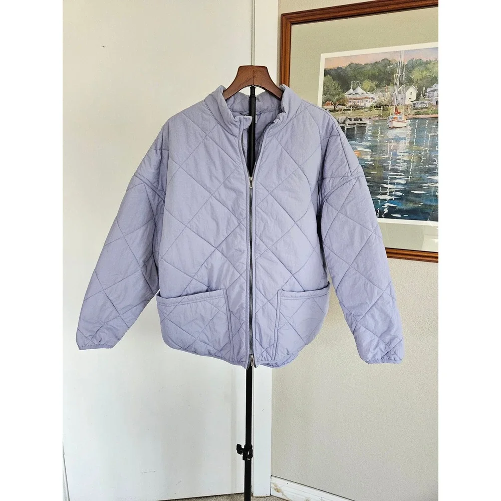 All in Motion Quilted Jacket Womens XXL Lavender Puffer‎ Zip Athleisure Gorpcore